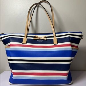Kate Spade New York Eden Street Margareta Stripe Tote Blue Stripe